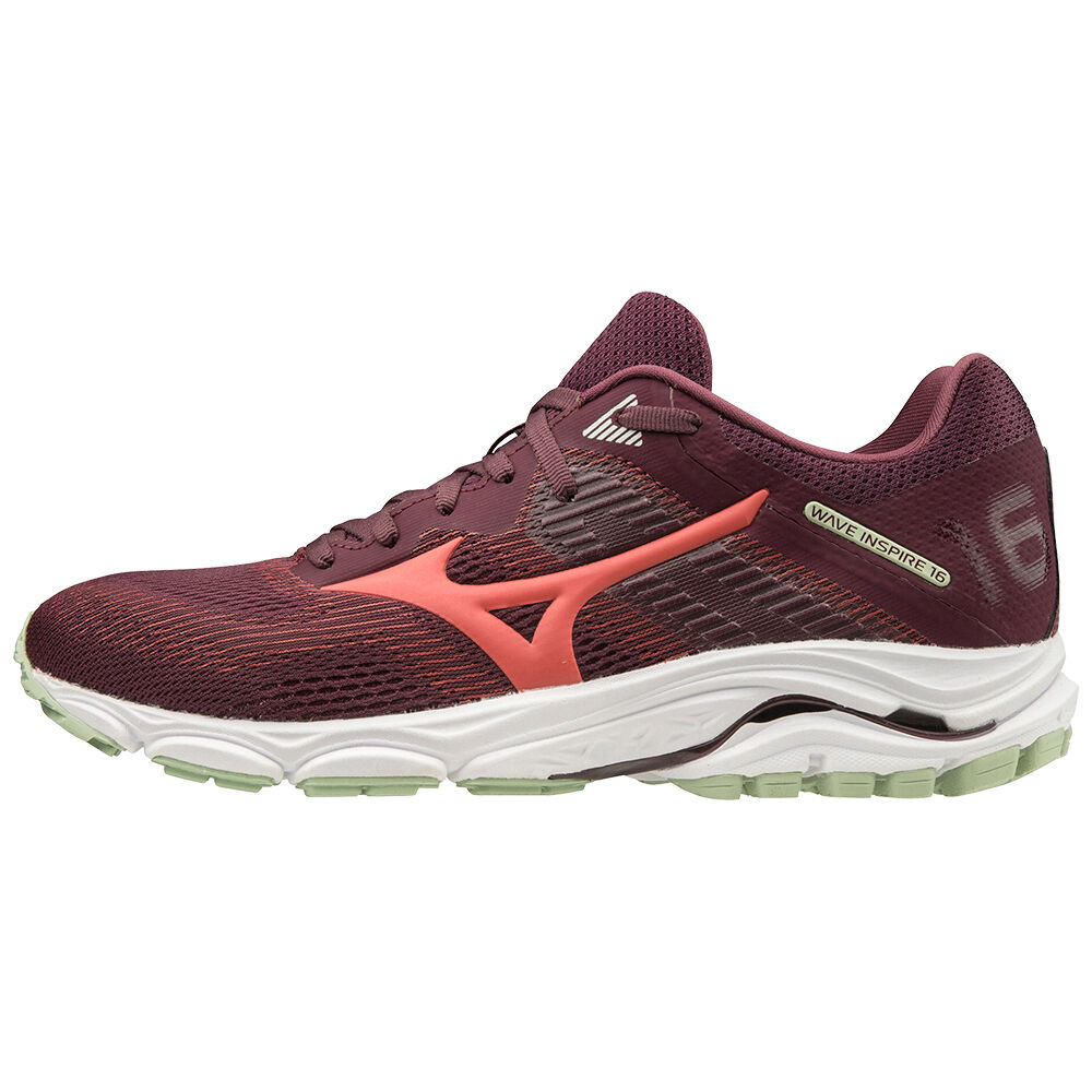 Sapatilhas Running Mizuno Wave Inspire 16 - Mulher - Bordeaux - MZOEV3657